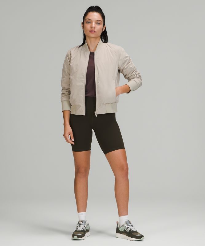 Chamarras Lululemon Non Stop Bomber Mujer Beige | 30829-FRHW