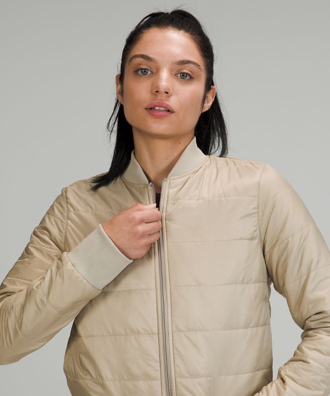 Chamarras Lululemon Non Stop Bomber Mujer Beige | 30829-FRHW