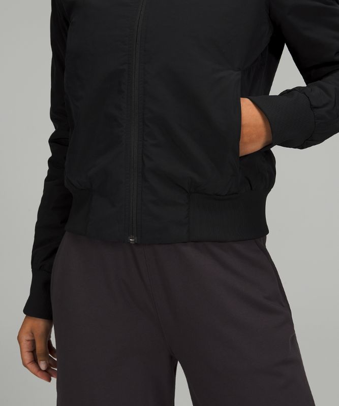 Chamarras Lululemon Non Stop Bomber Mujer Negros | 90274-IHEQ