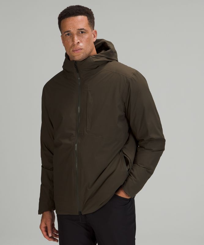 Chamarras Lululemon Pinnacle Warmth Hombre Verde Oliva Oscuro | 28367-JSCK