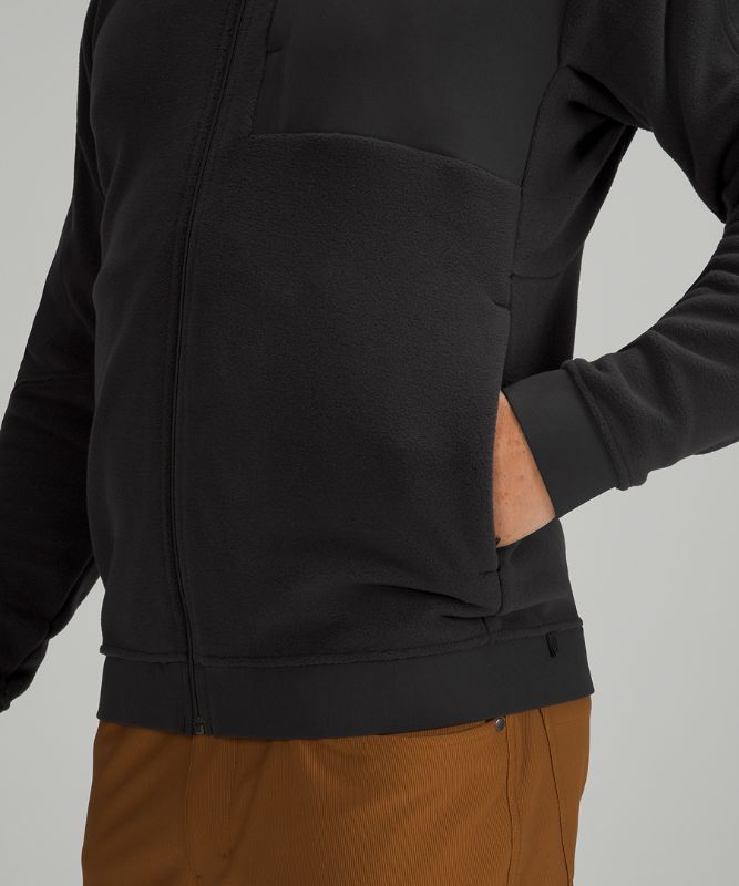 Chamarras Lululemon Thick Fleece Bomber Hombre Negros | 53407-HPSN