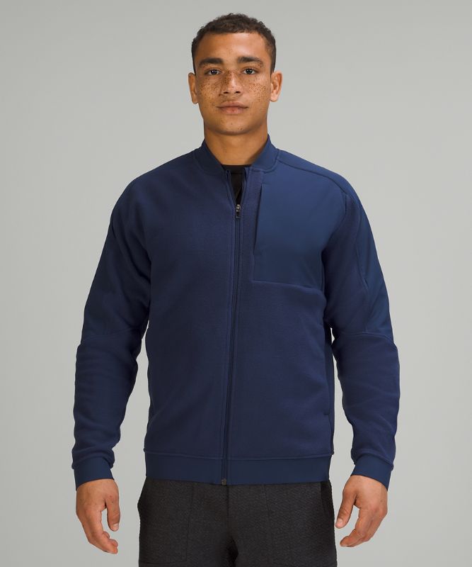 Chamarras Lululemon Thick Fleece Bomber Hombre Night Sea | 28351-INPM