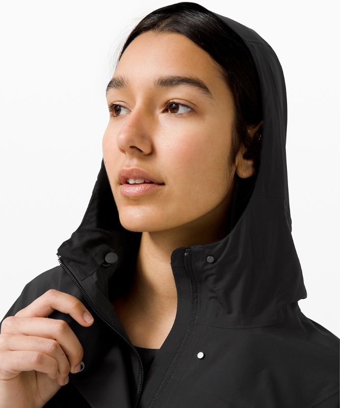 Chaquetas De Lluvia Lululemon Chaser Mujer Negros | 02368-SLQF