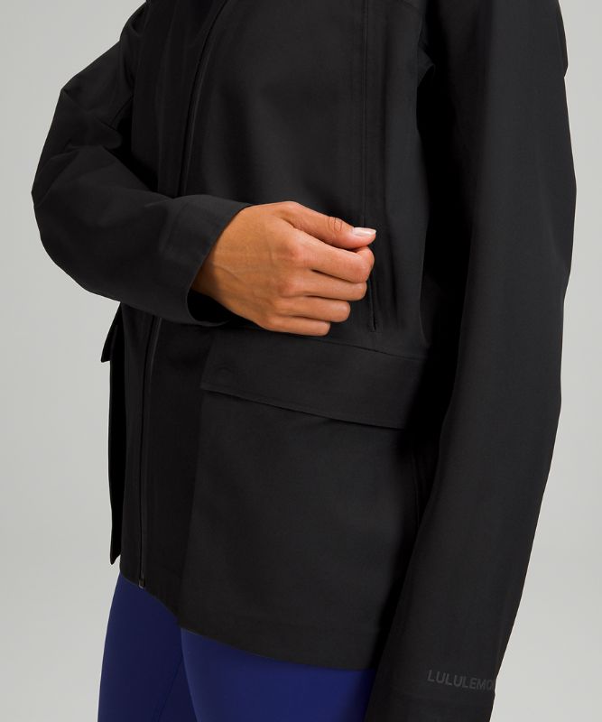 Chaquetas De Lluvia Lululemon StretchSeal Relaxed-Fit Mujer Negros | 98740-JZEU