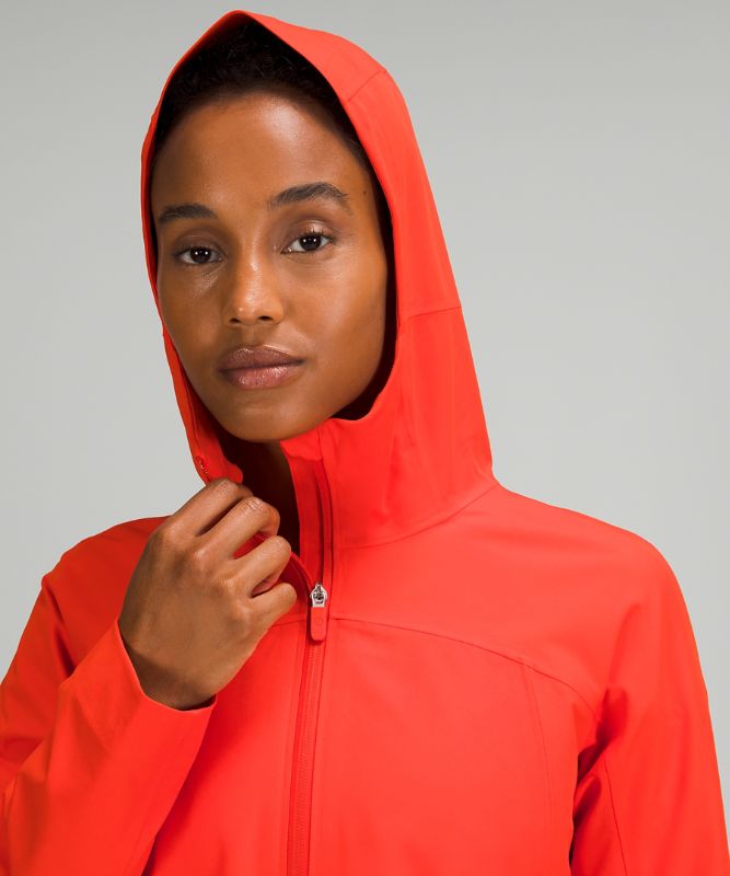 Chaquetas De Lluvia Lululemon StretchSeal Relaxed-Fit Mujer Rojos | 91740-LEGJ