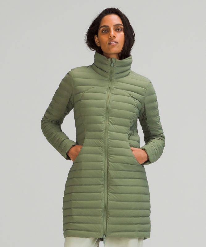 Chaquetas De Plumas Lululemon Pack It Long Mujer Verdes | 72418-BJUT