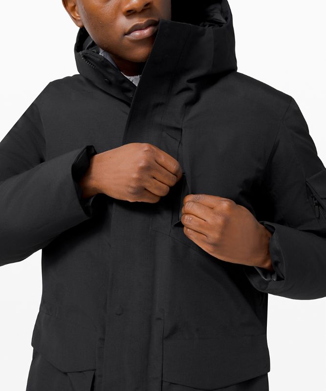 Chaquetas Parka Lululemon Cold City Parka Hombre Negros | 17236-RBFM