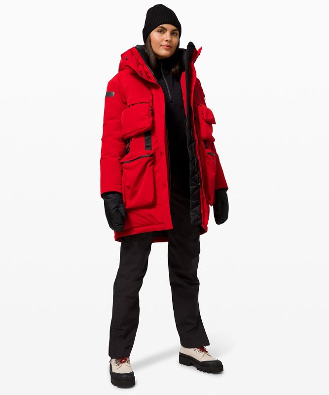 Chaquetas Parka Lululemon Polar Shield Parka Mujer Rojos Oscuro | 07683-ELQK