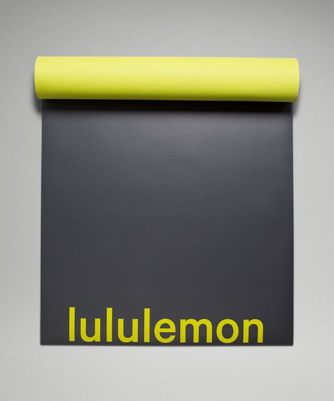 Colchonetas de Yoga Lululemon The Reversible Mat 5mm Wordmark Accessories Azul Marino Amarillos | 74230-CEPA