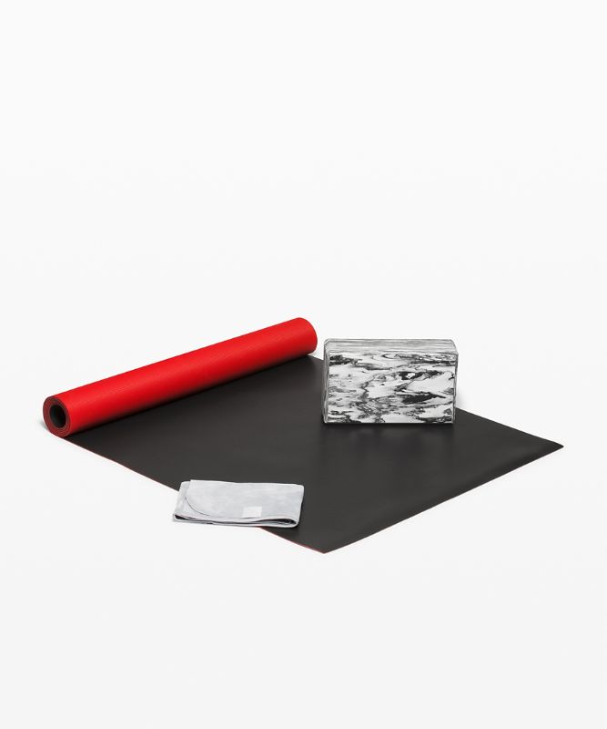 Equipo Lululemon The Yoga Kit 3mm Accessories Negros Rojos Oscuro Negros Blancos | 56028-UBTP