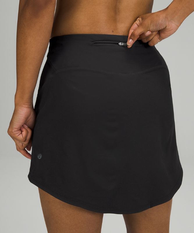 Falda Lululemon Essential HR Run Skirt Long Mujer Negros | 67324-PXCJ