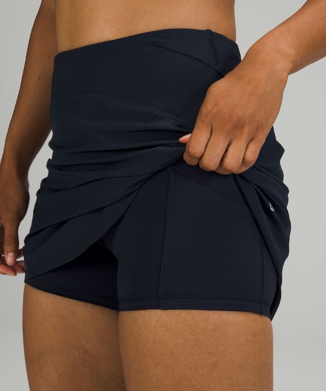 Falda Lululemon Essential HR Run Skirt Long Mujer Azul Marino | 27104-FGDO