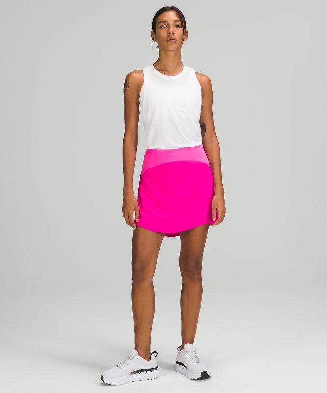 Falda Lululemon Essential HR Run Skirt Long Mujer Rosas | 61509-DALB