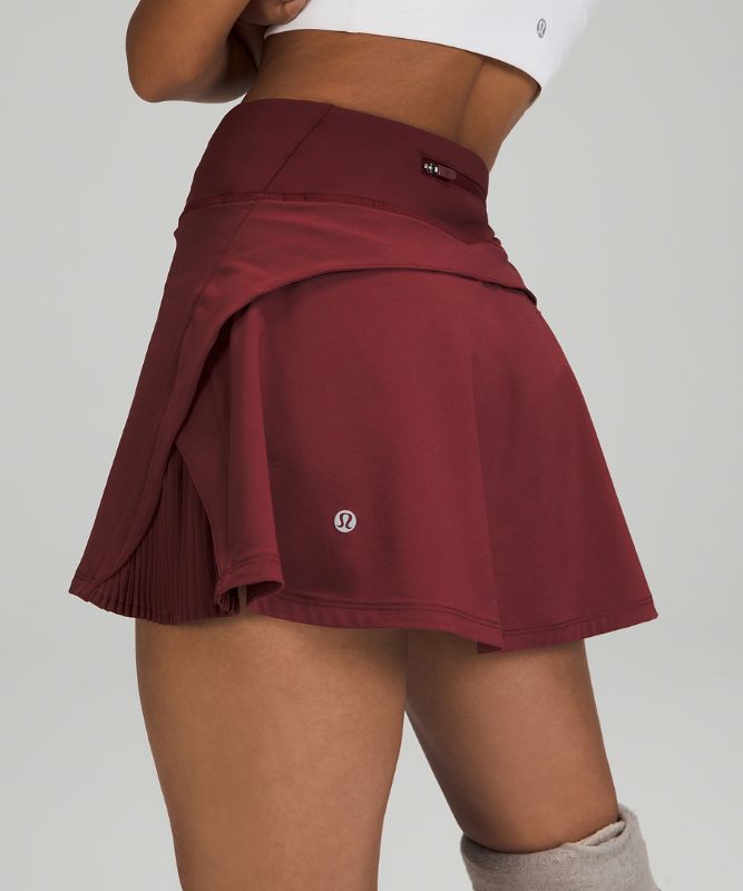 Falda Lululemon Play Off the Pleats Skirt Mujer Rojos Vino | 46187-XZUY