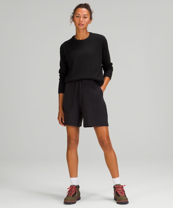 Jerséis Lululemon Cashlu Boxy Crewneck Sweater Online Only Mujer Negros | 13965-YOVM