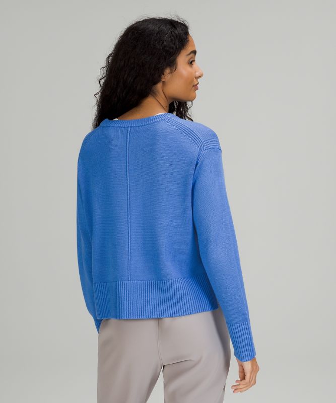 Jerséis Lululemon Cashlu Boxy Crewneck Sweater Online Only Mujer Azules | 30157-REWD