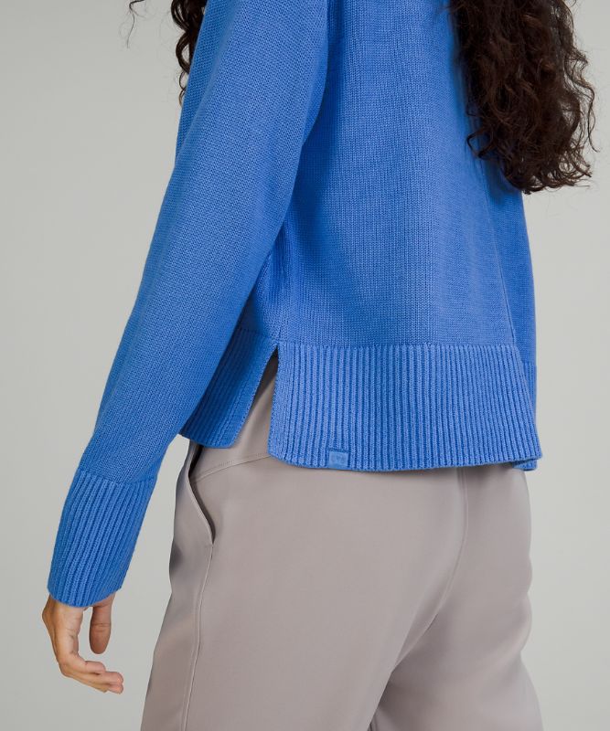 Jerséis Lululemon Cashlu Boxy Crewneck Sweater Online Only Mujer Azules | 30157-REWD