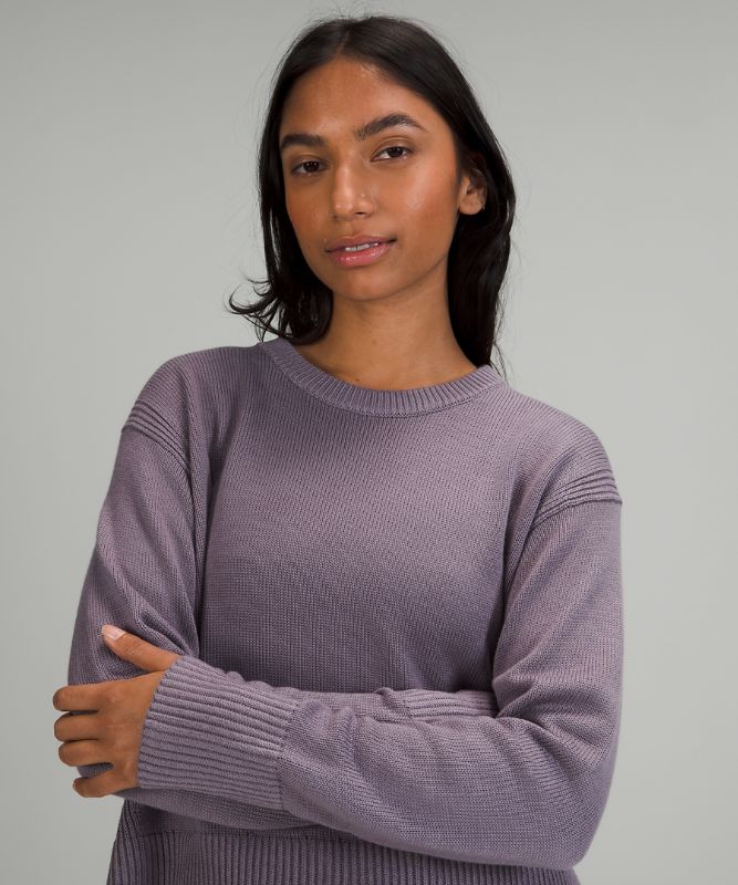 Jerséis Lululemon Cashlu Boxy Crewneck Sweater Online Only Mujer Lavanda | 81206-HIWZ