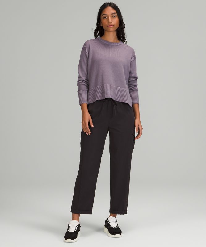 Jerséis Lululemon Cashlu Boxy Crewneck Sweater Online Only Mujer Lavanda | 81206-HIWZ