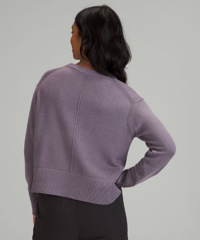 Jerséis Lululemon Cashlu Boxy Crewneck Sweater Online Only Mujer Lavanda | 81206-HIWZ