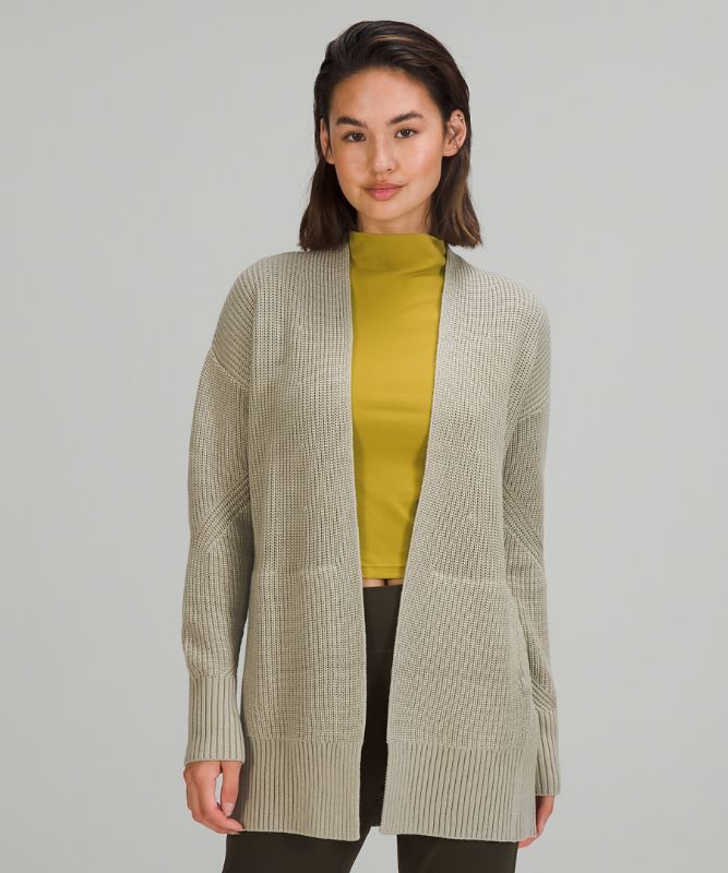 Jerséis Lululemon Cashlu Sweater Wrap Mujer Beige | 72690-OCTS