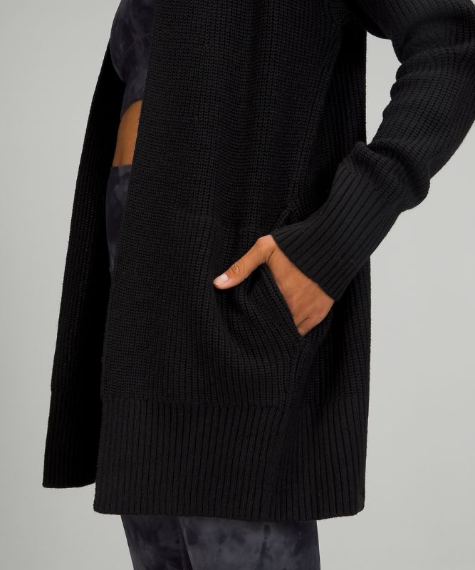 Jerséis Lululemon Cashlu Sweater Wrap Mujer Negros | 97801-DJHX