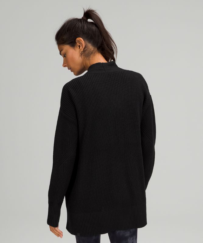 Jerséis Lululemon Cashlu Sweater Wrap Mujer Negros | 97801-DJHX