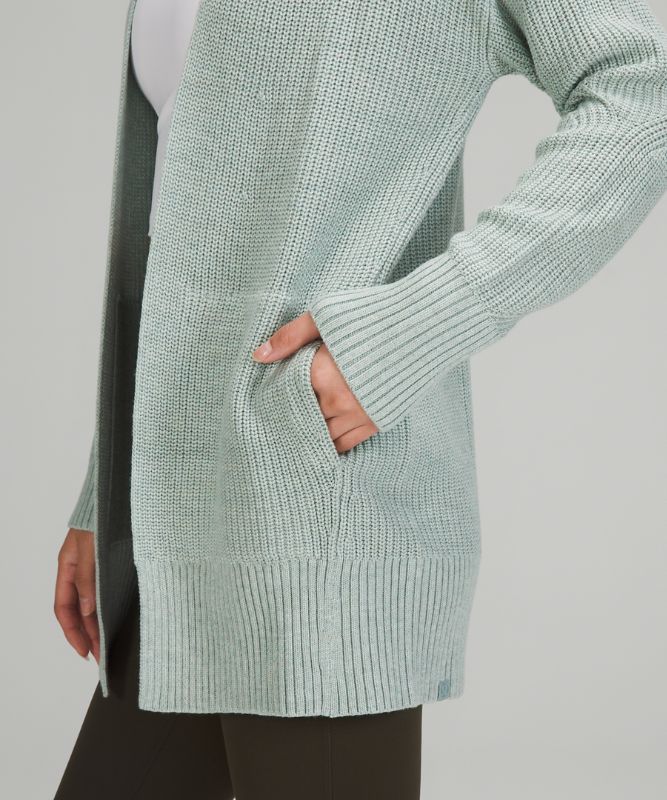 Jerséis Lululemon Cashlu Sweater Wrap Mujer Plateados Azules | 91285-DCLK