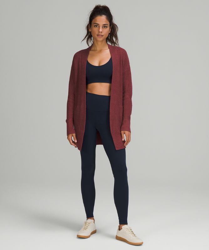 Jerséis Lululemon Cashlu Sweater Wrap Mujer Heathered Mulled Wine | 70598-MRYO