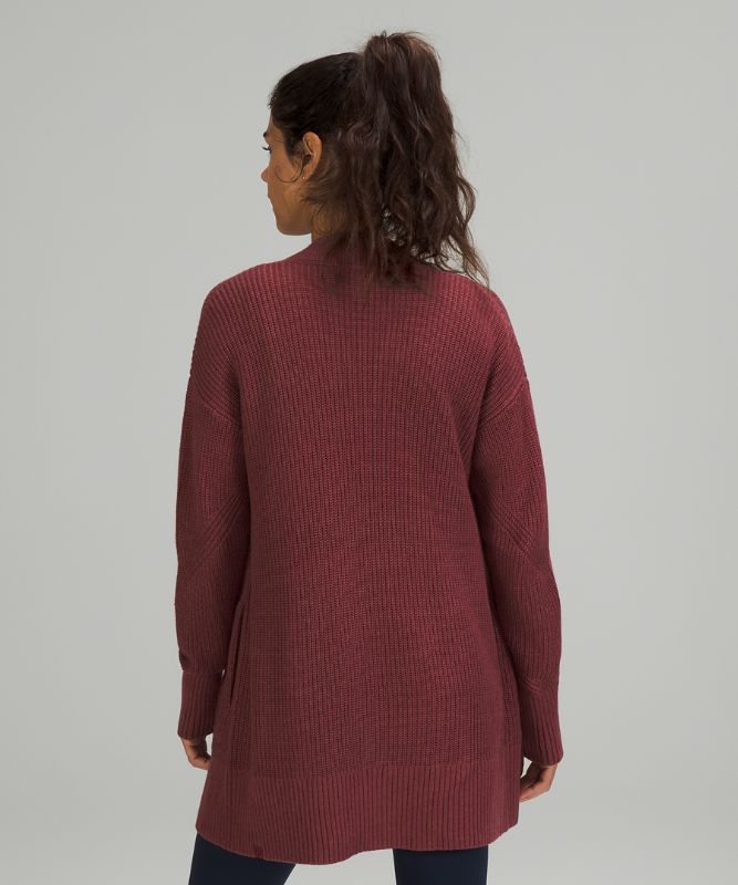 Jerséis Lululemon Cashlu Sweater Wrap Mujer Heathered Mulled Wine | 70598-MRYO