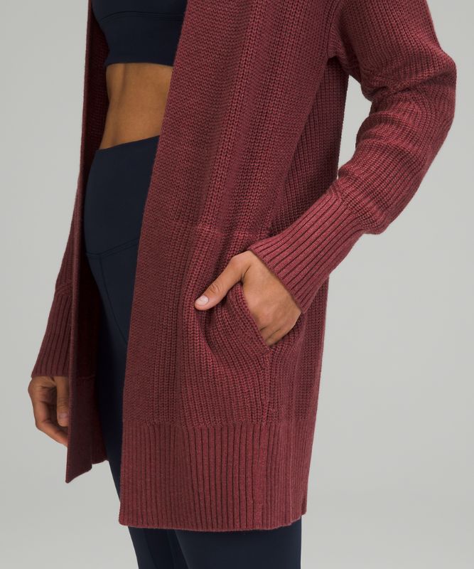 Jerséis Lululemon Cashlu Sweater Wrap Mujer Heathered Mulled Wine | 70598-MRYO