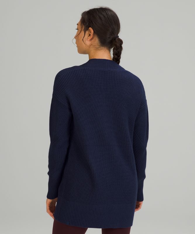 Jerséis Lululemon Cashlu Sweater Wrap Mujer Night Sea | 01726-ADYK