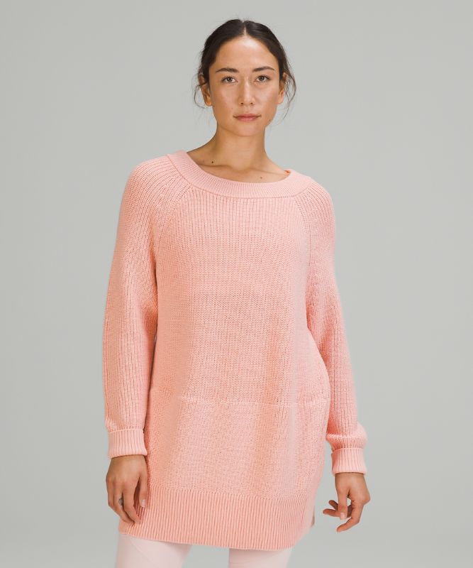 Jerséis Lululemon Merino Wool Sweater Mujer Rosas Blancos | 71058-RJSX