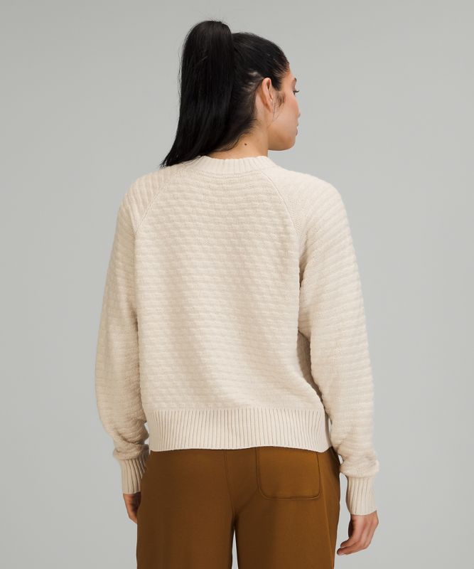 Jerséis Lululemon Texture Play Crew Sweater Mujer Blancos | 73195-XPKU