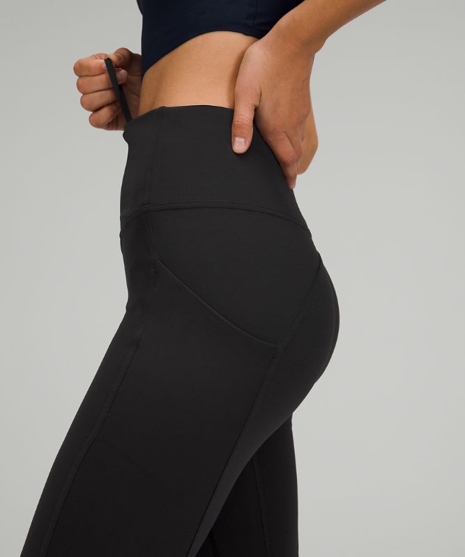 Leggins Lululemon All the Right Places High-Rise Drawcord Waist Crop 23” Mujer Negros | 79145-TNUK