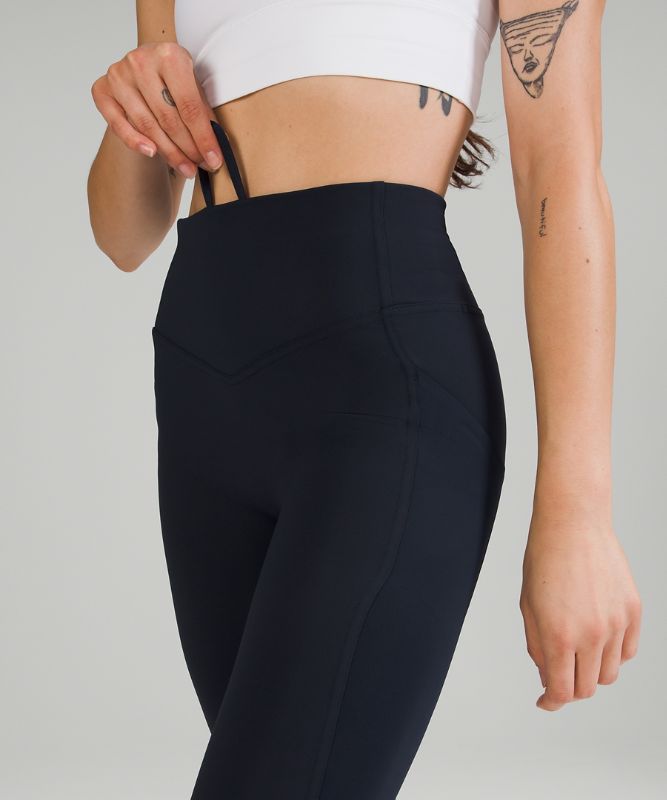 Leggins Lululemon All the Right Places High-Rise Drawcord Waist Crop 23” Mujer Azul Marino | 06831-EXGN