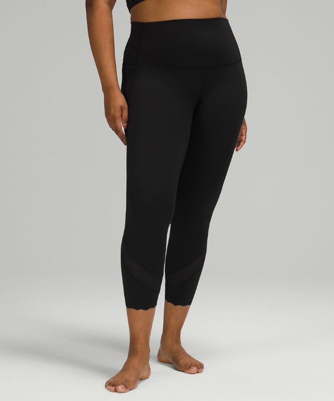 Leggins Lululemon Wunder Under Scalloped Hem High-Rise Crop 23\