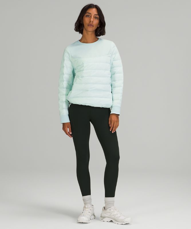 Pullover Lululemon Down and Around Crew Mujer Verde Menta | 96530-PIBC