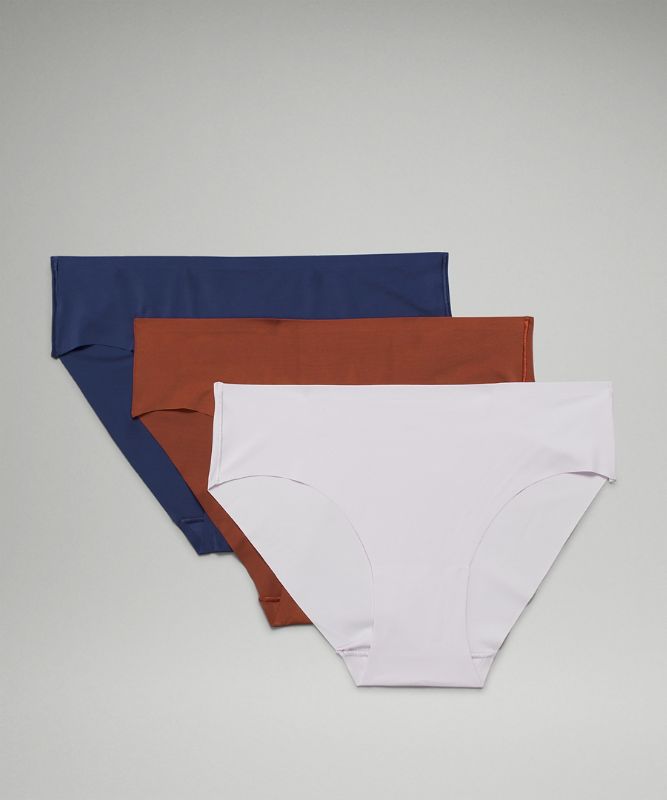 Ropa Interior Lululemon InvisiWear Bikini 3 Pack Mujer Marrom | 19865-RNYT