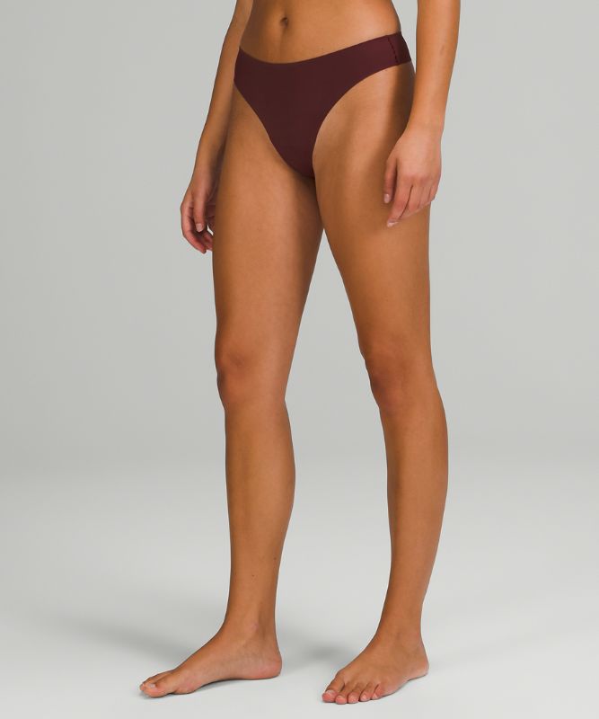 Ropa Interior Lululemon InvisiWear Mid-Rise Thong Underwear Mujer Rojos Vino | 83415-LUXE