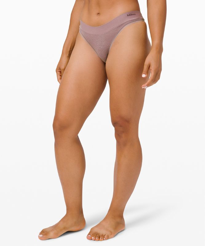 Ropa Interior Lululemon Soft Breathable Thong 3 Pack Mujer Morados Negros | 39201-CNKF