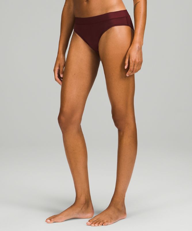 Ropa Interior Lululemon UnderEase Mid-Rise Bikini Underwear Mujer Rojos Vino | 85947-BCPL