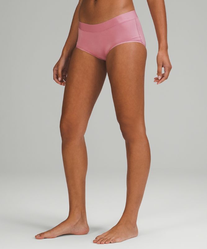 Ropa Interior Lululemon UnderEase Mid-Rise Boyshort Underwear Mujer Rosas Grises Marrom | 85067-DCSG