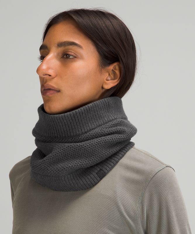 Scarves & Gloves Lululemon Fleece-Lined Knit Neck Warmer Accessories Negros | 23479-OTQK