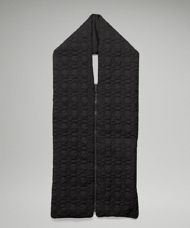 Scarves & Gloves Lululemon Reversible Quilted Zip Scarf Accessories Negros | 61742-FUBK