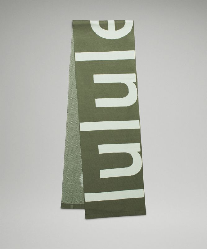 Scarves & Gloves Lululemon Wool-Blend Knit Logo Scarf Accessories Verdes Verde Menta | 53672-UDNA