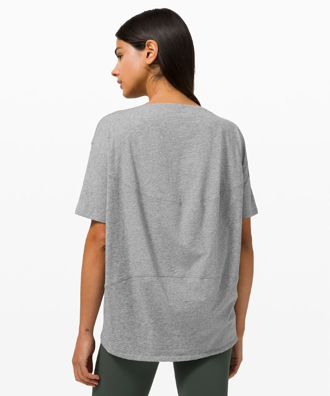 Short Lululemon Back in Action Short Sleeve Mujer Grises | 04956-WUIA