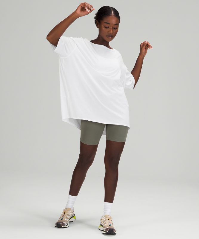 Short Lululemon Back in Action Short Sleeve Mujer Blancos | 59870-GOYF