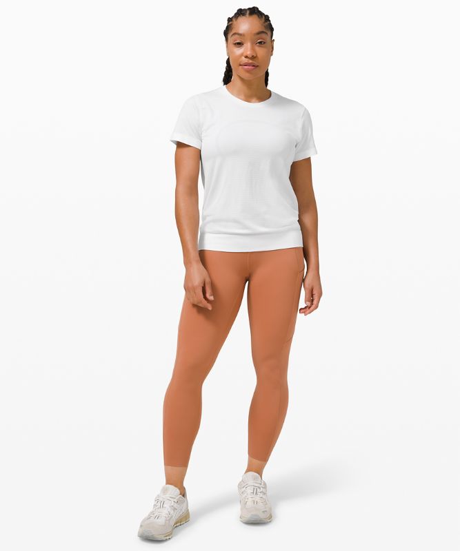 Short Lululemon Swiftly Breathe Short Sleeve Mujer Blancos Blancos | 31946-QPKM