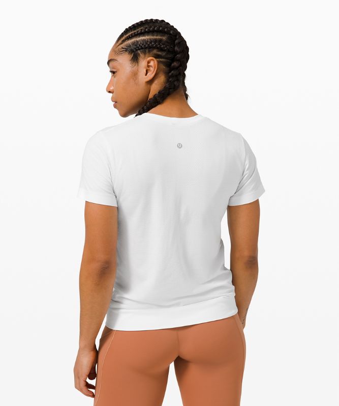 Short Lululemon Swiftly Breathe Short Sleeve Mujer Blancos Blancos | 31946-QPKM